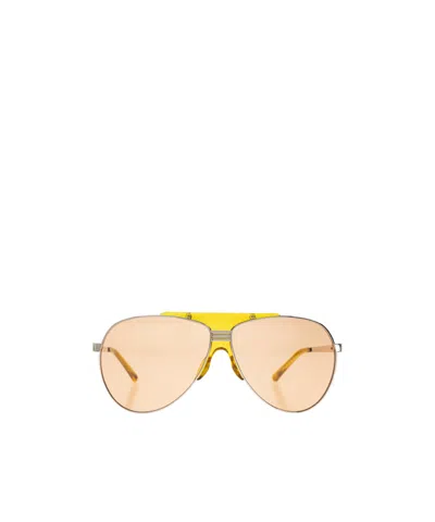 Attico Logo Sunglasses In Yellow