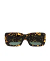 Attico Marfa Squared Acetate Sunglasses In Black