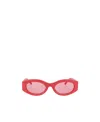 Attico Berta Oval Acetate Sunglasses In Pink