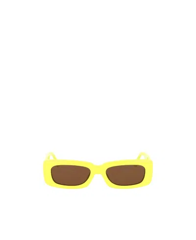 Attico Logo Sunglasses In Yellow