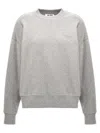Attico Grey Crewneck Logo Pullover In Gray
