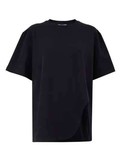 Attico Logo T-shirt In Black