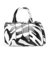 Attico Friday Mini Zebra Leather Handbag In White