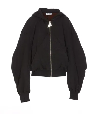ATTICO LOGO ZIP PULLER HOODED SWEATSHIRT