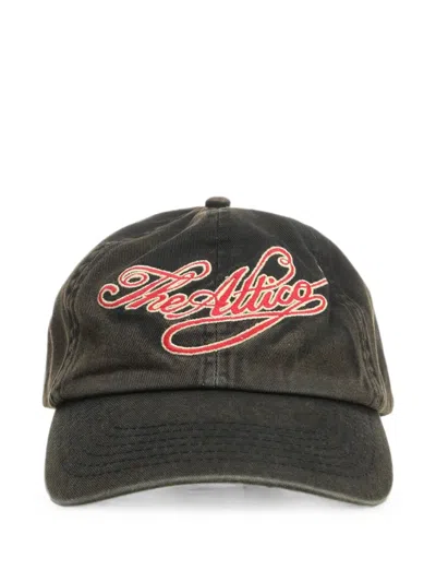 Attico Logo-embroidered Baseball Cap In Green