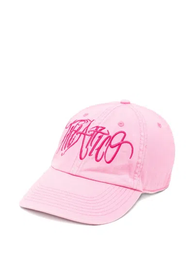 Attico Logo-embroidered Baseball Cap In Pink