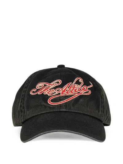 Attico Logo-embroidered Cap In Black