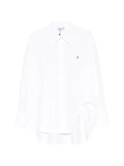 Attico Logo-embroidered Oversized Shirt In White