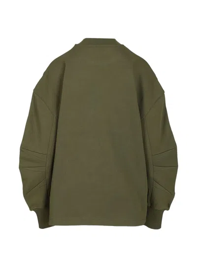 Attico Logo-embroidered Sweatshirt In Green