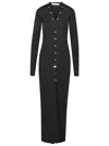 Attico Black Viscose Long Cardigan