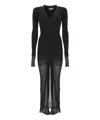 Attico Black Degrade Midi Dress In Black