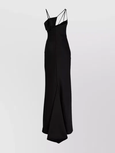 ATTICO LONG DRESS MELVA IN DOUBLE SATIN
