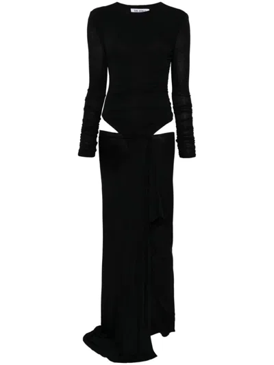 ATTICO LONG DRESS WITH CUT-OUT DETAIL