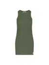 Attico Ribbed Texture Sleeveless Top In Green