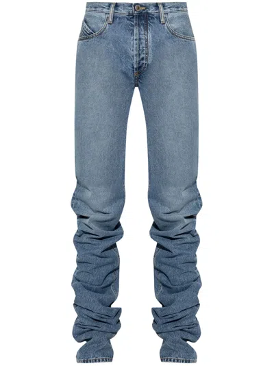 Attico Extra Long Denim Jeans For Tall Individuals In Blue