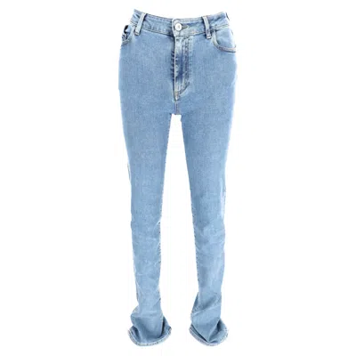 Attico Long Jeans In Light Blue Denim