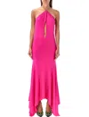 Attico Women's Long Jersey Dress In Fuxia