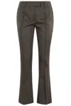 Attico Straight Leg Trousers Belt Loops In Gray