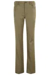 Attico Tailored Straight Leg Trousers With Polished Silhouette In Green