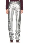 Attico Long Pant In Silver