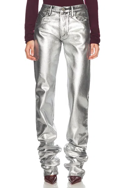 Attico Long Pant In Silver