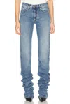 Attico Blue Long Jeans In Sky Blue