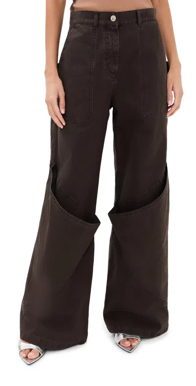 ATTICO LONG PANTS BROWN