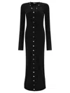 Attico Black Viscose Long Cardigan In Black