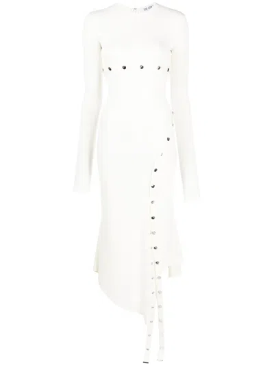 Attico Midi Dress In Milk