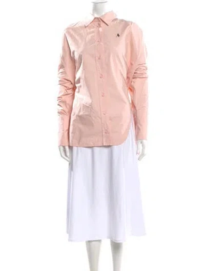 Pre-owned Attico Long Sleeve Button-up Top W/ Tags In Pink