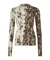 Attico Long Sleeve Cardigan In Multicolor
