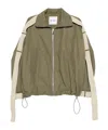 Attico String-detail Bomber Jacket - Women's - Cotton/polyamide