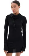 Attico Knee Length Dress Featuring Button Detailing