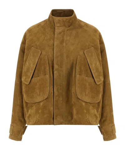 Attico Long Sleeve Jacket In Brown