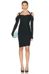 Attico Midi Dress In Black