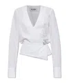 Attico Wrap-design Blouse In White