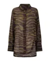 Attico Long Sleeve Shirt In Animal Print