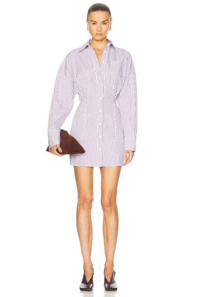 ATTICO LONG SLEEVE SHIRT DRESS