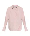 Attico Collared Neck Long Sleeves Shirt In Pink