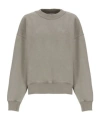 Attico Crewneck Knitwear Ribbed Trims In Gray