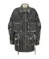 Attico Long-sleeved Casual Jacket In Black