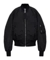 Attico Bomber Jacket With Bishop Sleeves In Black