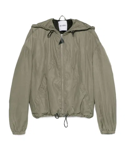ATTICO THE ATTICO ZIP-UP HOODED BOMBER JACKET