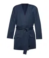 Attico Long-sleeved Coat In Blue