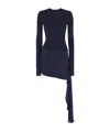 Attico Navy Blue Mini Dress In Blue