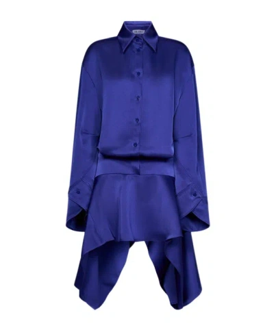 Attico Mischa Mini Dress In Purple