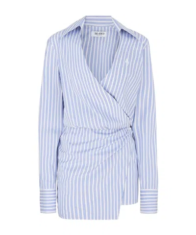 ATTICO THE ATTICO STRIPED MINI DRESS