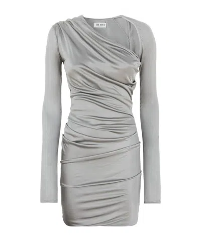 ATTICO THE ATTICO ASYMMETRIC-NECK MINI DRESS
