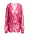 Attico Gael Sequin-embellished Minidress In Pink