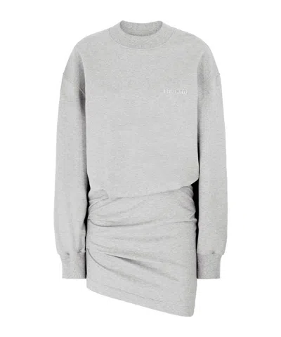 ATTICO THE ATTICO LOGO DETAILED SWEATSHIRT DRESS